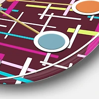 Designart 'Retro Abstract Design Xiv Mid-Century Modern Wall Clock