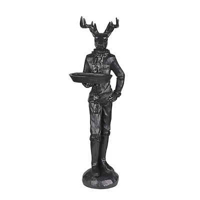 17.75" Black Deer Butler Tabletop Décor by Ashland®