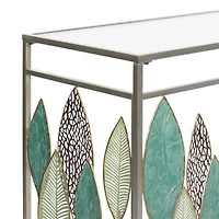 Silver Metal Contemporary Console Table 30" x 44" x 15"