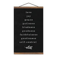 Fruits of the Spirit 12" x 18" Teak Hanging Canvas