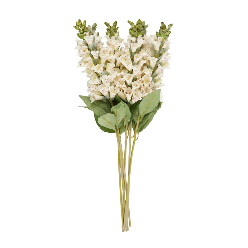 32" White Foxglove Artificial Flower Stem, 8ct.
