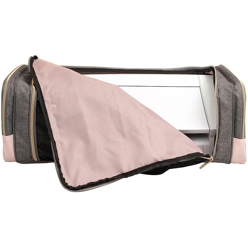 We R Memory Keepers® Pink & Gray Crafter's Machine Tote