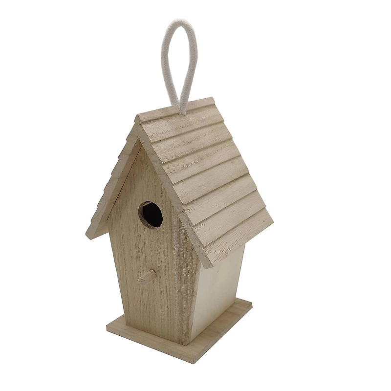 8 Pack: 8.5" Tall Wood Birdhouse by Make Market®