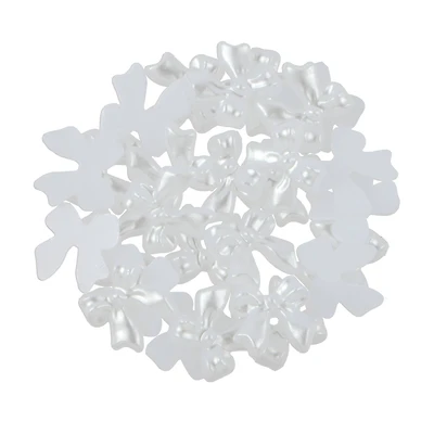10.8mm White Plastic Flatback Pearl Bows, 200ct. by Bead Landing™