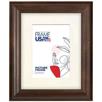 Frame USA Verona Narrow Mocha Single Image Picture Frame with Mat