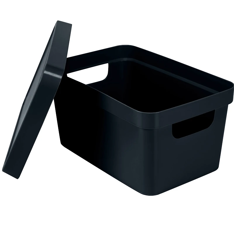 Simplify Small Charcoal Vinto Storage Box with Lid