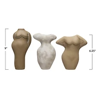 Hello Honey® Terracotta Figurine Vases Shaped As A Body Set, 3ct.