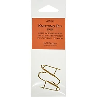 Lacis Gold Knitting Pin Pair