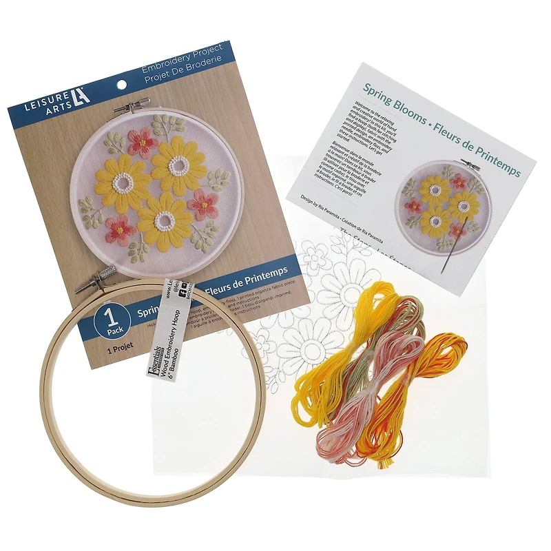 Leisure Arts® Spring Blooms Embroidery Kit