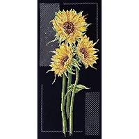 Abris Art Bright Sunflowers Counted Cross Stitch Kit