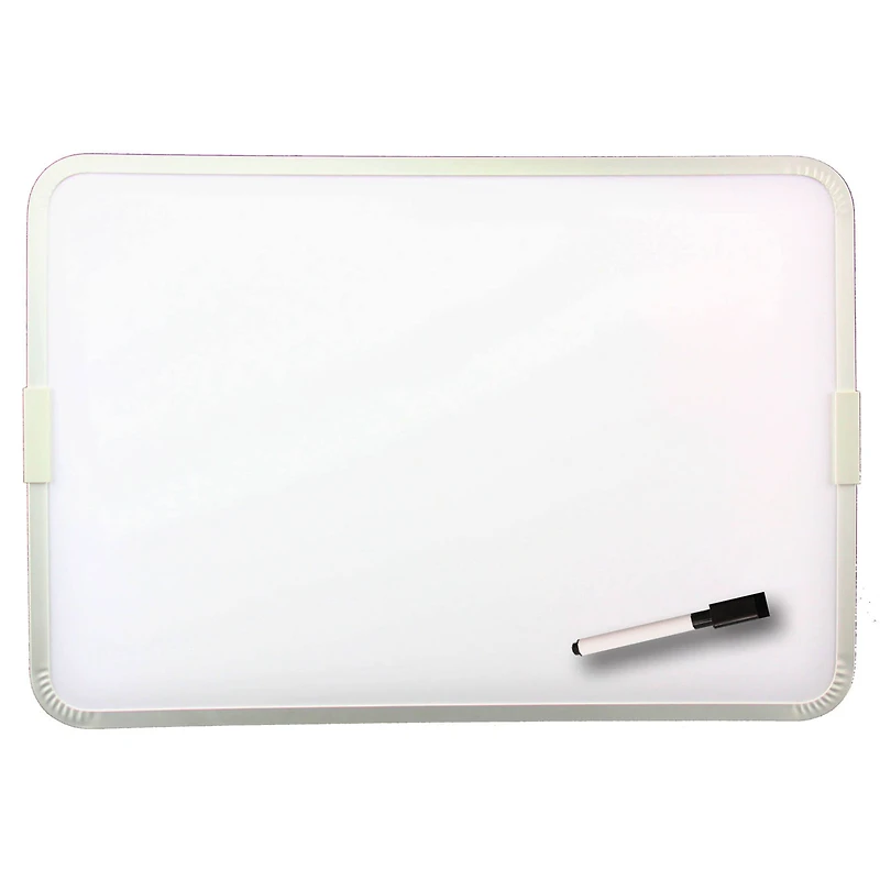 Flipside Aluminum Framed 9'' x 12'' Two-Sided Magnetic Dry Erase Board with Pen, 3ct.