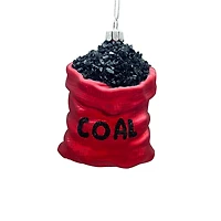 3.75" Red & Black Coal Sack Glass Ornament by Ashland®