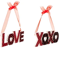 Wooden LOVE & XOXO Valentine's Day Wall Décor Set
