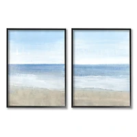 Stupell Industries Coastal Seafoam Beach Waves Soft Tide Landscape Framed Wall Art