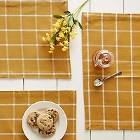 DII® Honey Gold Check Placemats, 6ct.