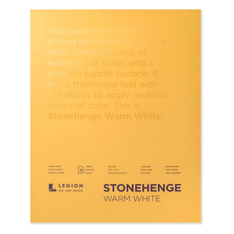 Legion Paper Stonehenge Warm White Paper Pad