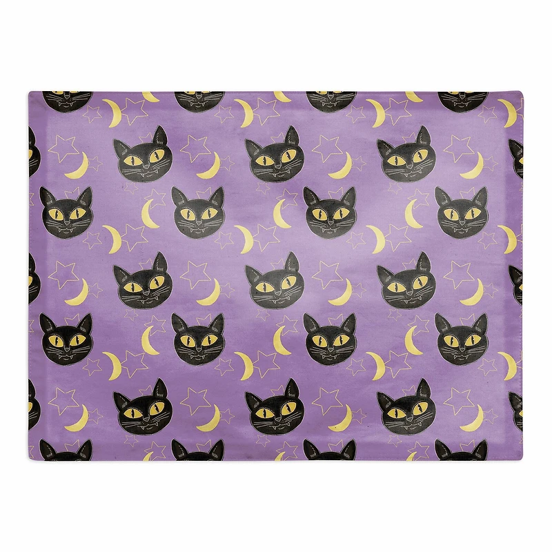 Cat Moon & Stars Pattern Poly Twill Placemat