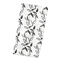 Black Leaf Stripes 10" x 10" Cotton Twill Napkin