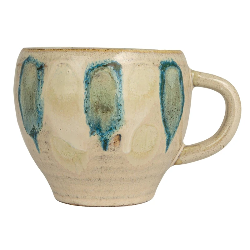 Hello Honey® 12oz. Green & Blue Geometric Stoneware Mug Set