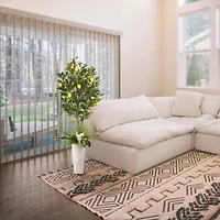 6ft. Artificial Lemon Tree in White Decorative Pot