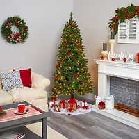 6.5ft. Pre-Lit Norway Mixed Pine Artificial Christmas Tree, Clear LED Lights