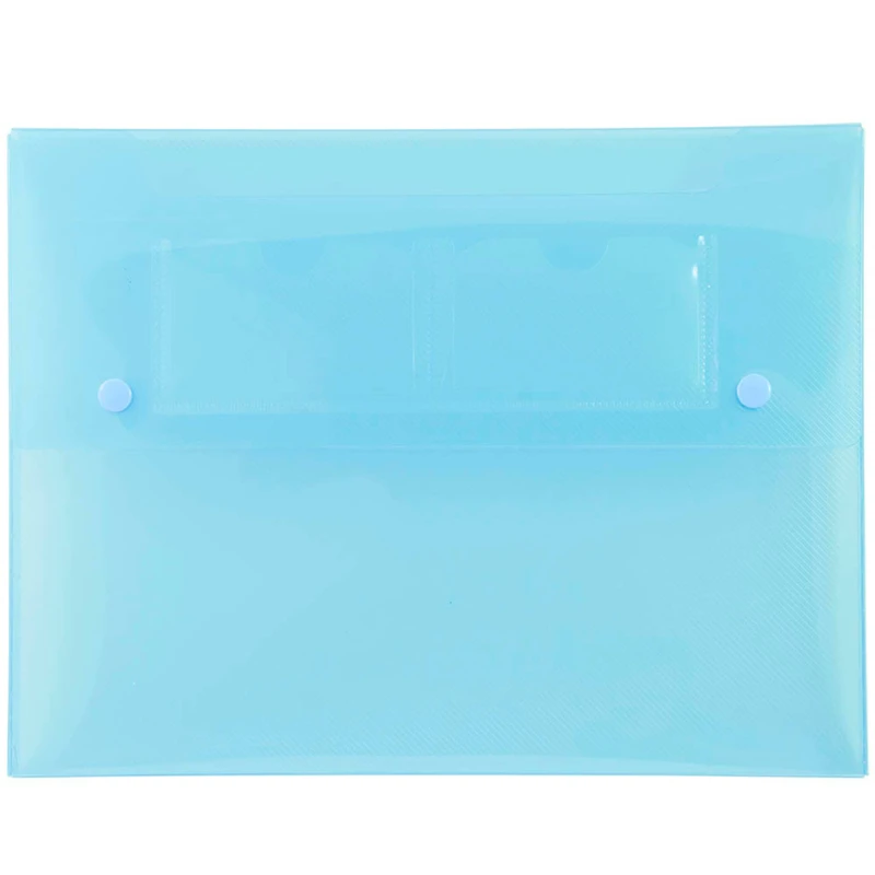 JAM Paper 9.5" x 12.5" Plastic Portfolio with Two Button Snap Closure