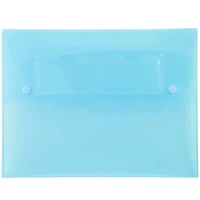 JAM Paper 9.5" x 12.5" Plastic Portfolio with Two Button Snap Closure
