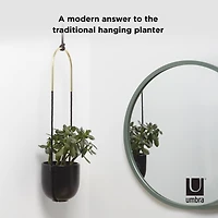 Umbra Black Bolo Hanging Planter
