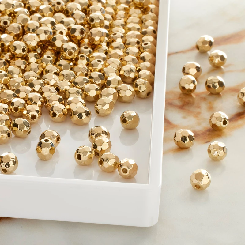 5.5mm Faceted CCB Round Craft Beads by Bead Landing