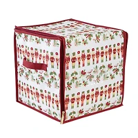 Laura Ashley Nutcracker Print Stackable Christmas Ornament Storage Box