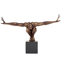 20" Bronze Human Figure Decor Sculpture