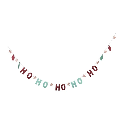 Hello Honey® 10ft. Decorative MDF Banner with Stars, Glitter & "Ho Ho Ho" in Kraft Box