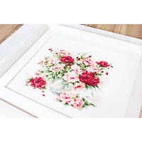 Luca-S Peonies Counted Cross Stitch Kit