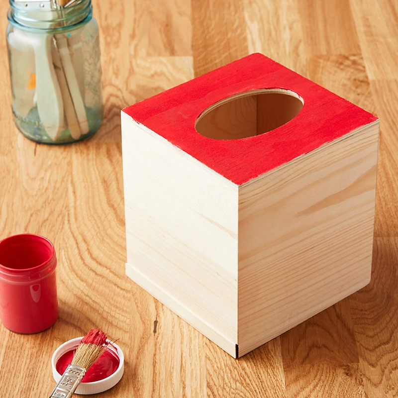 6 Pack: 6" Wood Tissue Box by Make Market®