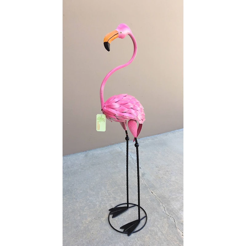 35" Tropical Tango Flamingo Statue
