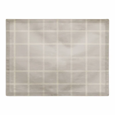 Gray & White Check Cotton Twill Placemat