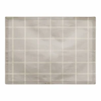 Gray & White Check Cotton Twill Placemat