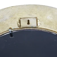 36" Gold Aluminum Contemporary Round Wall Mirror