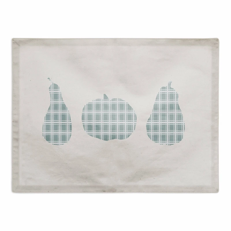 Sage Plaid Pumpkin Poly Twill Placemat