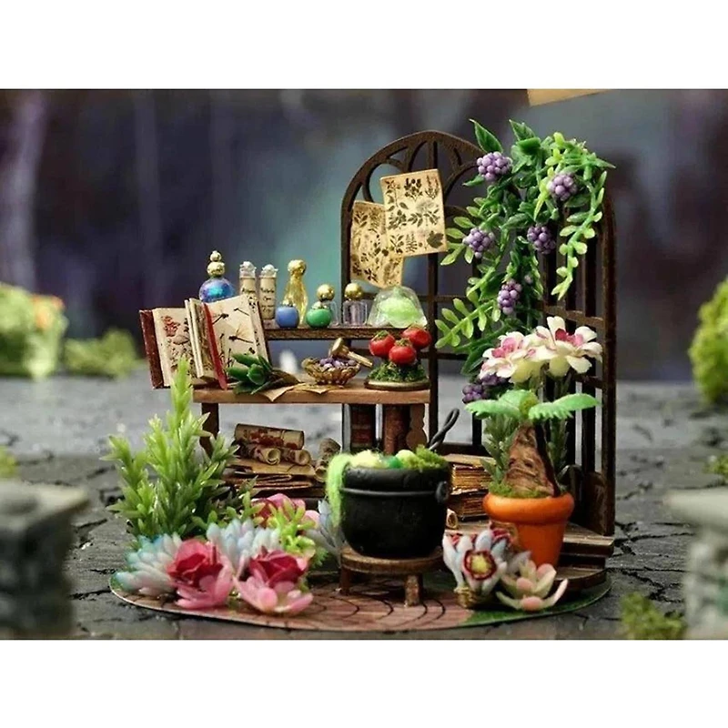 Wizardi Magic Garden Miniature Dollhouse Roombox Kit
