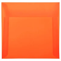 JAM Paper 6.5" Glamour Orange Square Translucent Vellum Envelopes, 25ct.