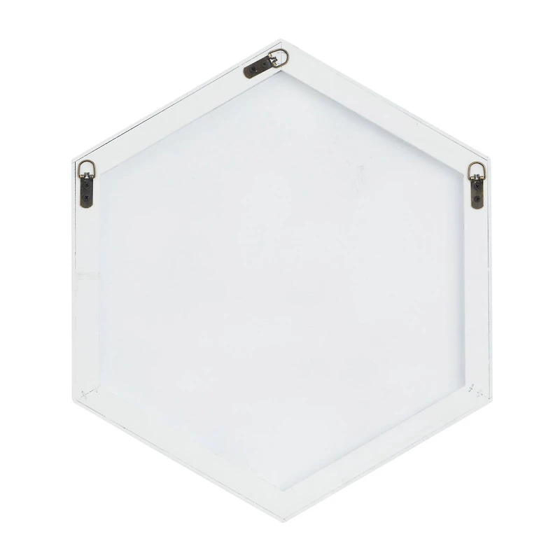 White Contemporary Wall Mirror, 24" x 2" x 21"