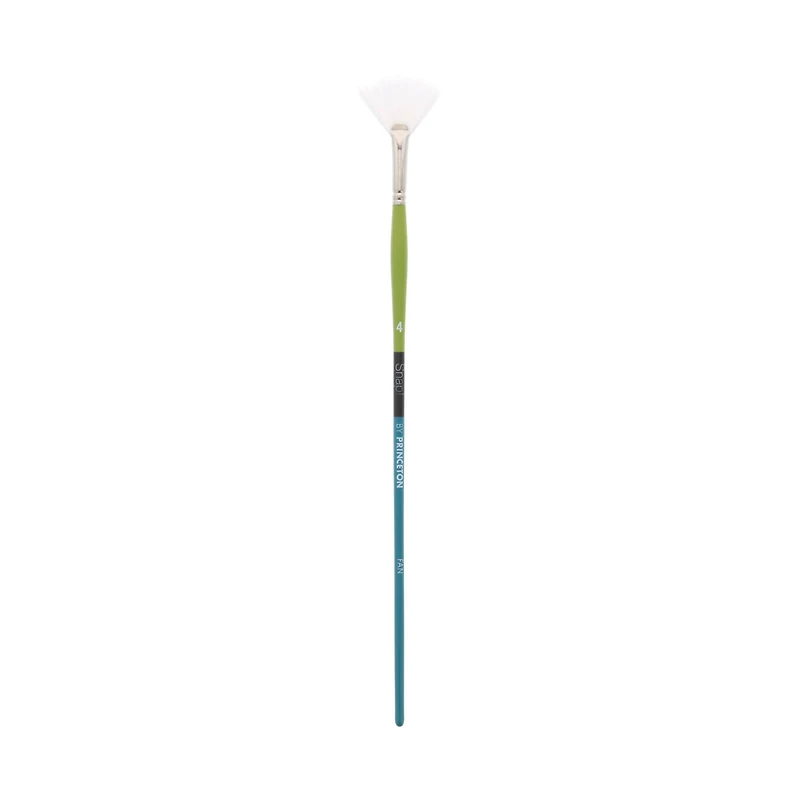 Princeton™ Snap!™ Series 9800 White Taklon Long Handle Fan Brush