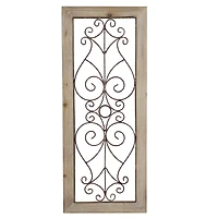Hastings Home 50" Metal & Wood Wall Hanging Panel