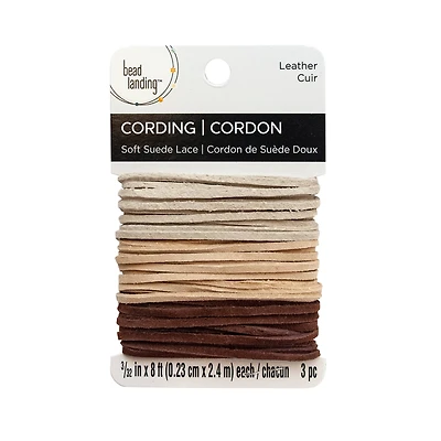 12 Pack: Multicolor Soft Suede Lace Cording by Bead Landing™