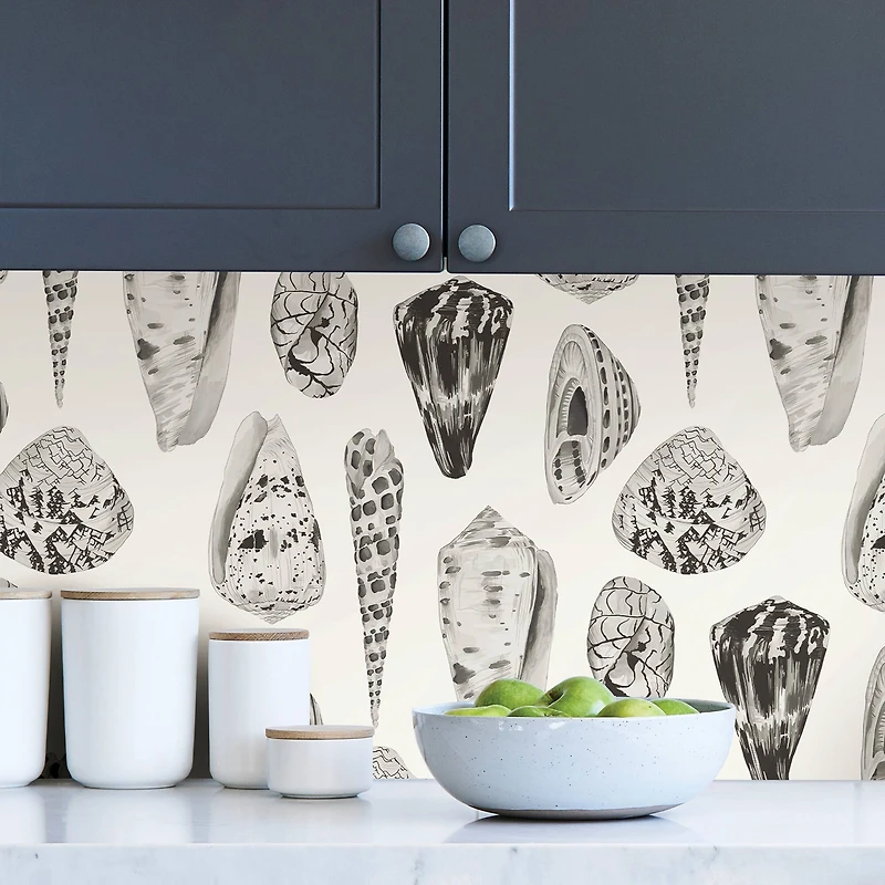 Scalamandre Graphite Coquina Peel & Stick Wallpaper