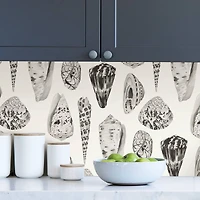 Scalamandre Graphite Coquina Peel & Stick Wallpaper