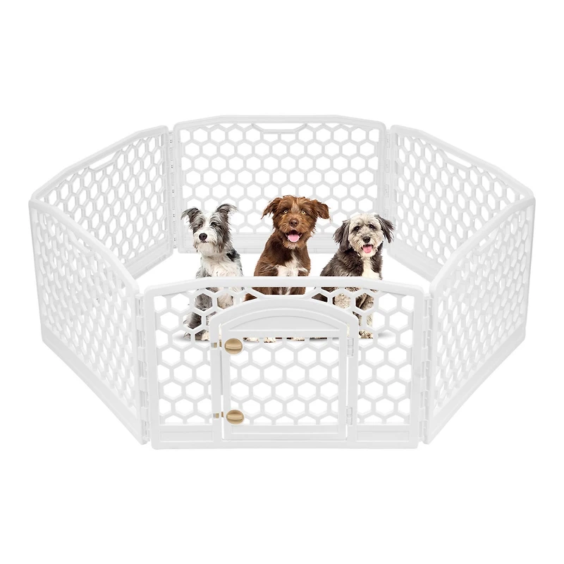 Iris® 6-White Panel Pet Playpen