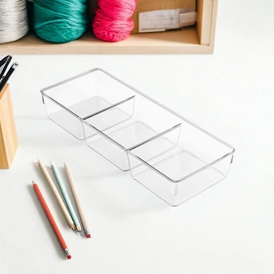 iDesign 3 Compartment Drawer Organizer