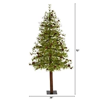 6ft. Pre-Lit Wyoming Alpine Artificial Christmas Tree, Clear LED Lights